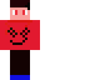 red boy with evil t-shirt