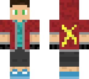 red hoodie boy.