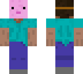 steve with axolotl mask