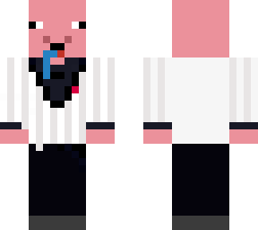 tuxedo pig forgot how to put on a tuxedo