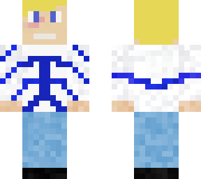 white/blue jacket