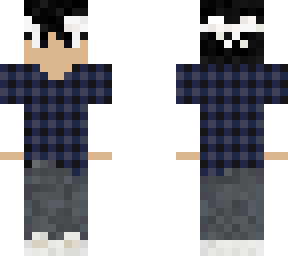 *slim* blue flannel