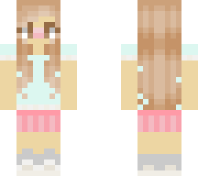 blond skirt girl