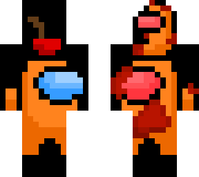 crewmate vs imposter pixel art