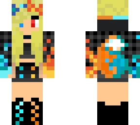 fire and ice gamer girl