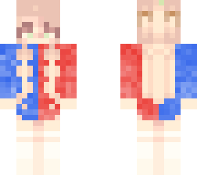girl aestetic red end blue