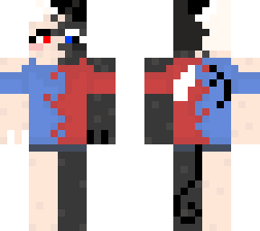 half demon skin by blazedraws