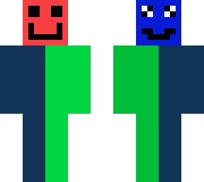 half gree half blue slime