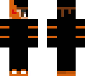half orange bunny mask