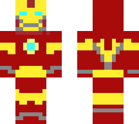 iron man suit and normal guy under
