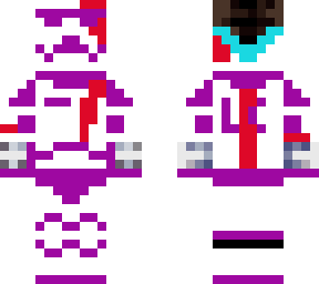 lobuxcraft con armadura de stormtrooper (con colores morados) tatuajes de kratos