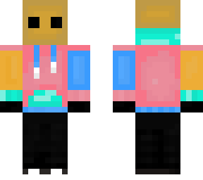 paper bag head colour block hoodie