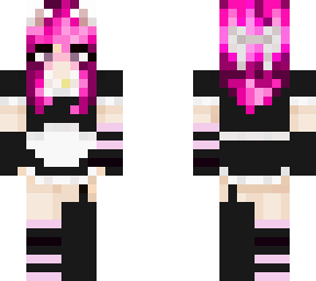 pink hair cat maid <3