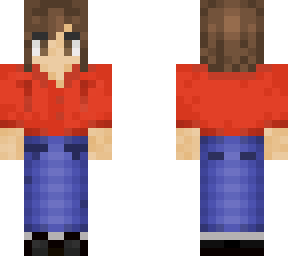 red shirt and jeans