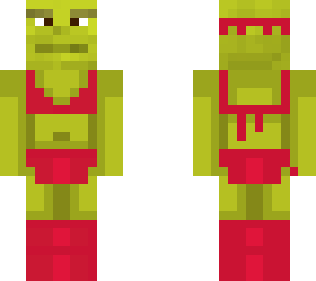 shrek in a pink bakini