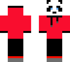 skin de oso panda con sudadera