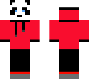 skin de oso panda con sudadera