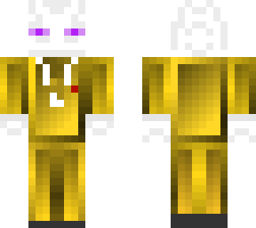 white enderman in a golden suit
