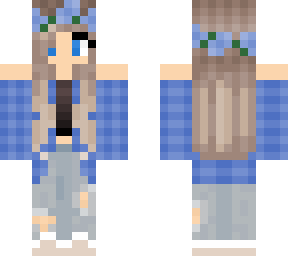 blue plaid girl