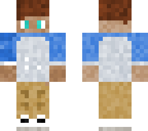 brown hair boy with blue shirt