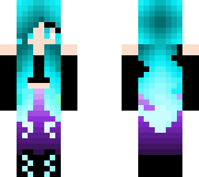 cute girl with blue hair