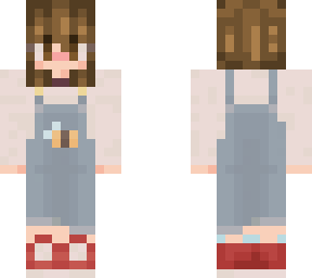 girl in bee overalls
