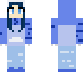 girl with blue hoodie (hood on)