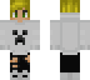 gray creeper hoodie (male w/blonde hair)