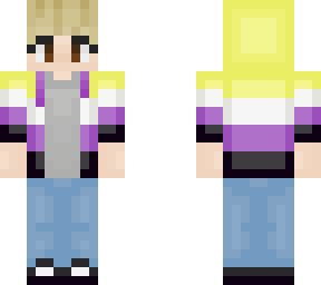 nonbinary flag jacket person