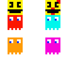 pac man inky blinky pinky and clyde