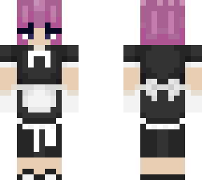 pink haired maid