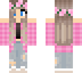 pink plaid girl