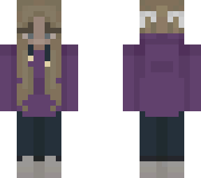 purple hoodie girl