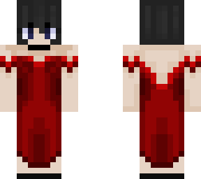 red dress short hair