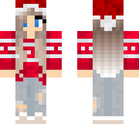 red winter sweater girl