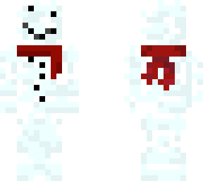 snow man with scarf
