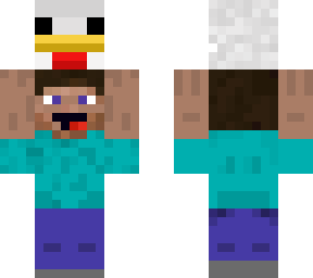 steve holding chicken