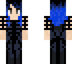 yennefer cage dress but with blue hair