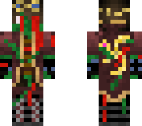 zombie man maroon robe