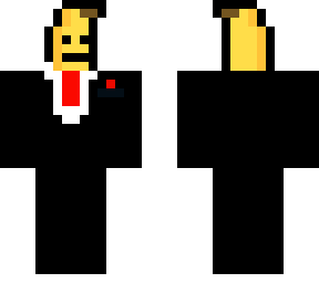banana with a suit