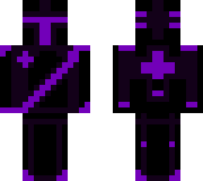 black and purple mando looking guy