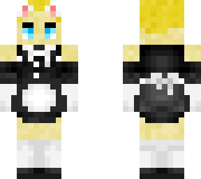 blonde hair blue eyes (maid outfit)