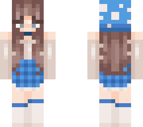 blue mushroom girl