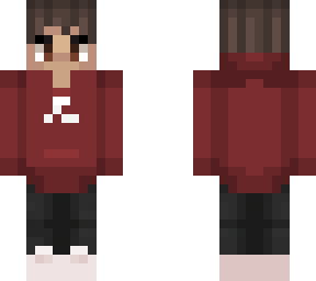 boy with red  sweater skin
