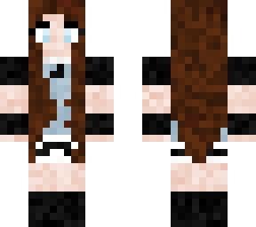 brown haired - uniform + tie and shorts