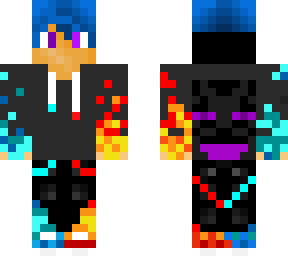 ender boy with fire and ice sweater