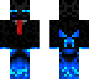 Enderman in business suit (blue theme) | Minecraft Skin