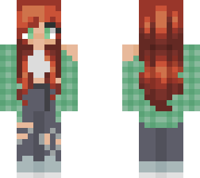 ginger green flannel