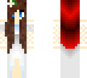 girl with brown hair in a wedding dress