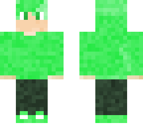 green cute boy